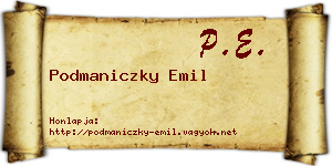Podmaniczky Emil névjegykártya
